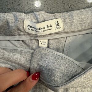 Abercrombie & Fitch Light Gray Trousers